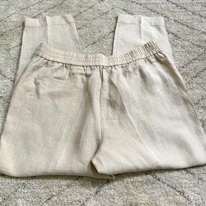 COPY - Eileen Fisher Organic Linen Cream Pants Size L